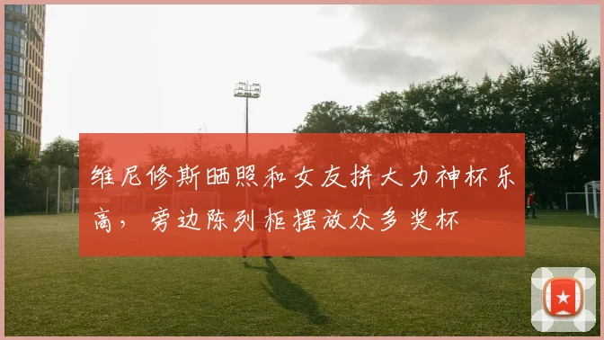 维尼修斯晒照和女友拼大力神杯乐高，旁边陈列柜摆放众多奖杯